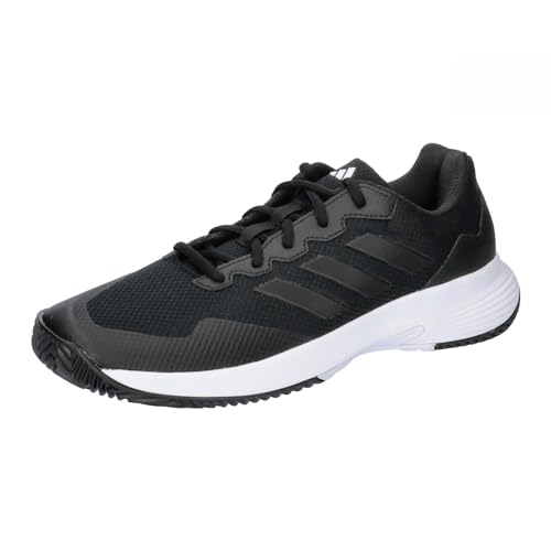 adidas Gamecourt 2.0 Tennis Shoes, Zapatillas Hombre, Core Black/Core Black/Grey Four, 44 EU