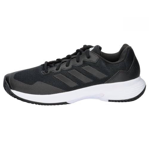 adidas Gamecourt 2.0 Tennis Shoes, Zapatillas Hombre, Core Black/Core Black/Grey Four, 44 EU