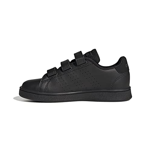 adidas Advantage Court Lifestyle Hook-and-Loop, Sneaker, Core Black/Core Black/Grey Six, 35 EU