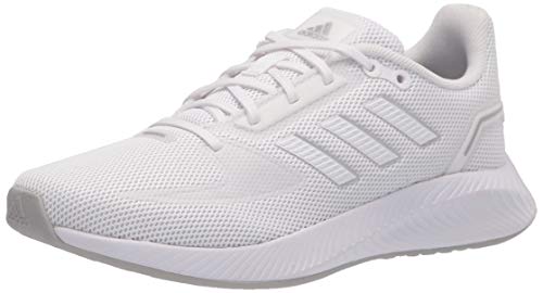 adidas Women's Runfalcon 2.0 Running Shoe, White/White/Silver Metallic, 11