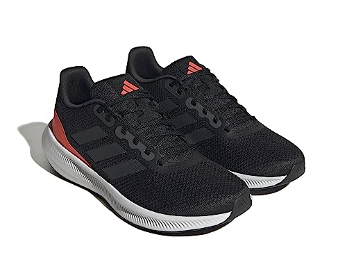 adidas Runfalcon 3.0, Zapatillas Hombre, Core Black Carbon Solar Red, 44 2/3 EU