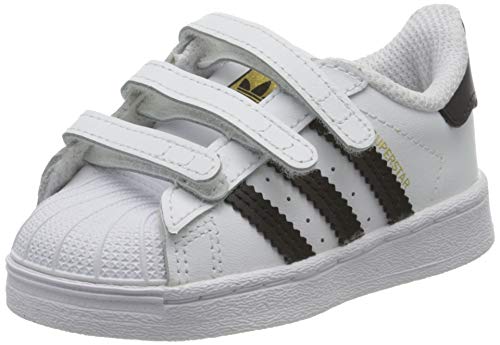 adidas Superstar CF Jr, Zapatillas Deportivas Unisex-Baby, Footwear White/Core Black/Footwear White, 21