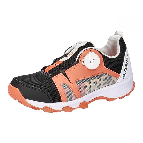 adidas Terrex Agravic Boa Trail Running Shoes, Zapatillas, Core Black/Crystal White/Impact Orange, 39 1/3 EU